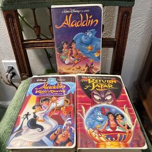 Disney's Aladdin King Of Thieves The Return of Jafar Used VHS LOT OF 3